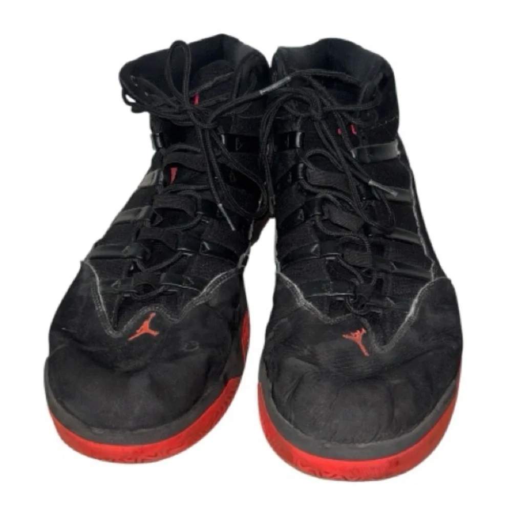 Jordan Max Aura Black Infared Red Basketball Sneakers Shoes Lace-Up Size Mens 18